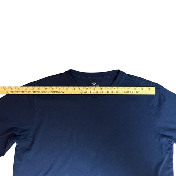 Lands End Super-T Mens Large L Blue Cotton Long Sleeve Crew Neck T-Shirt Casual - Picture 10 of 13